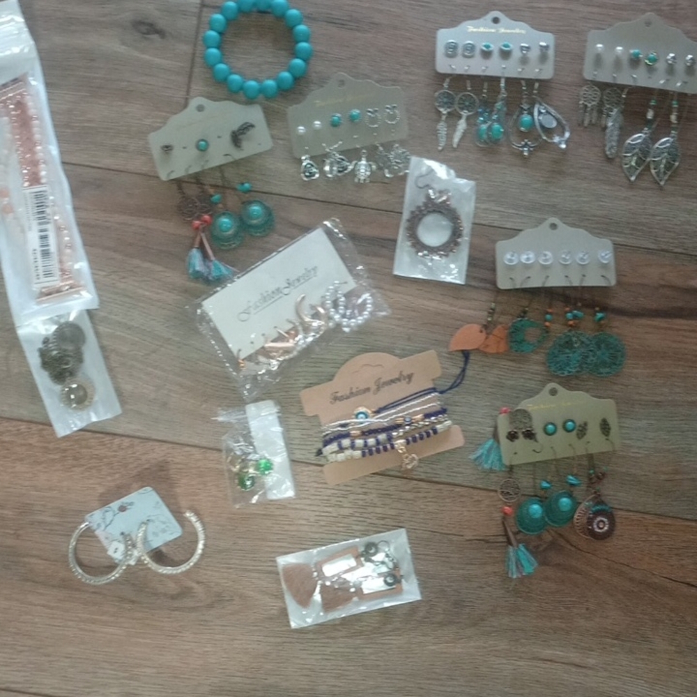 Fashion Jewelry Turquoise and Silver Collection